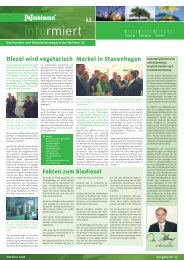 Diesel wird vegetarisch Merkel in Stavenhagen - Nehlsen AG