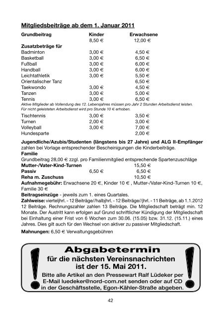 Arster Heerstr. 42 · 28279 Bremen Fon 0421 87 ... - TuS Komet Arsten