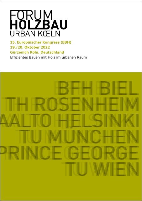 15. Europäischer Kongress (EBH 2022)