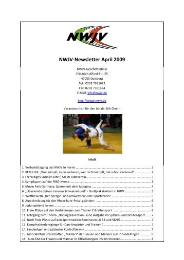 NWJV-Newsletter April 2009 - Nordrhein-Westfälischer Judo ...