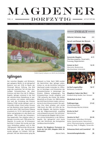 Ausgabe 4/2008 - Magdener Dorfzytig