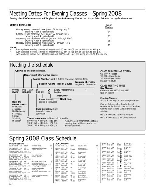 fall 2007 final examination schedule - St. Cloud State University