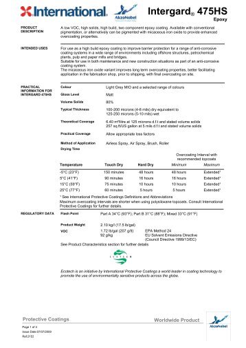 Intergard® 475HS - H & S Beschichtungssysteme