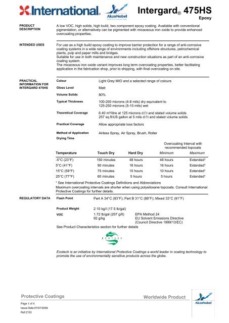 Intergard® 475HS - H & S Beschichtungssysteme