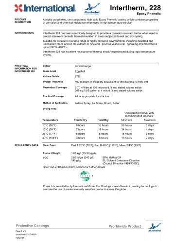 Intertherm® 228 - H & S Beschichtungssysteme