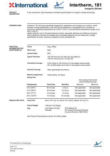 Intertherm® 181 - H & S Beschichtungssysteme