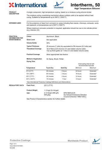 Intertherm® 50 - H & S Beschichtungssysteme