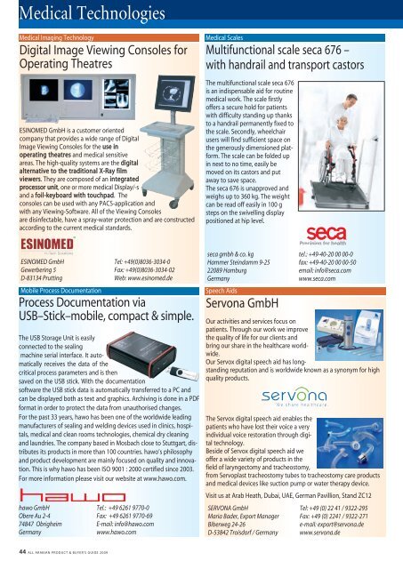 Arabian Product & Buyer´s Guide - arab medico