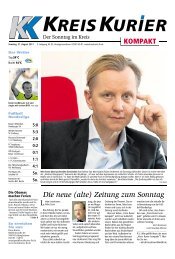 Die neue (alte) Zeitung zum Sonntag - Kreis Kurier