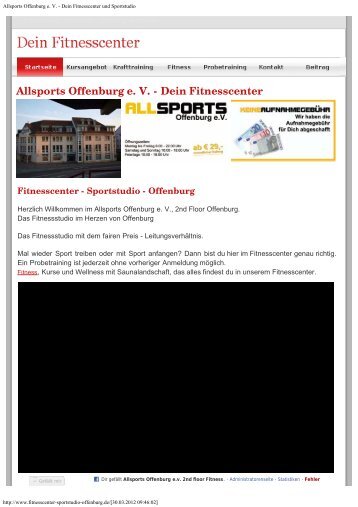Allsports Offenburg e. V. - Dein Fitnesscenter und Sportstudio