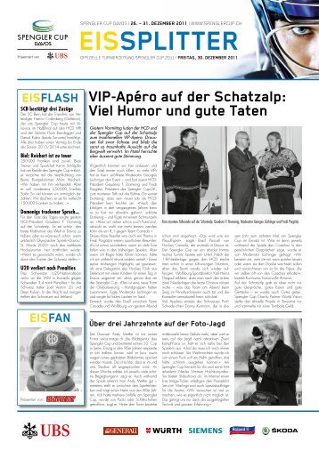 Eissplitter vom 30. Dezember 2011 - bei der Würth-Gruppe Schweiz