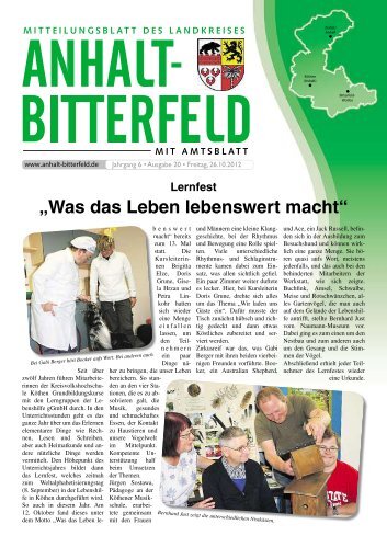 Ausgabe 20 vom 26. Oktober 2012 - Landkreis Anhalt-Bitterfeld