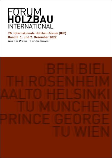 26. Internationales Holzbau-Forum (IHF 2022) - Band II
