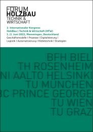 2. Internationaler Kongress HolzBau | Technik & Wirtschaft (HTW 2022) 