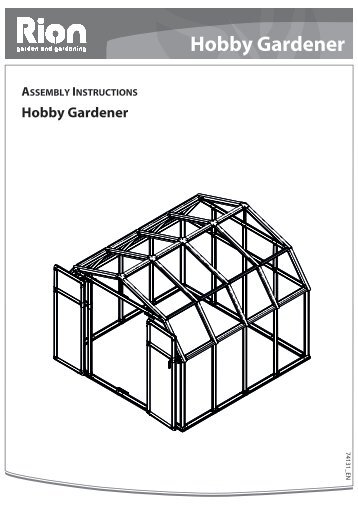 Rion Hobby Gardener Assembly Instructions - Greenhouse Store