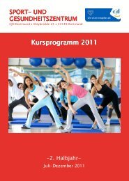 14. Programmheft 2. Halbjahr 2011 - CJD Dortmund - Sport- und ...