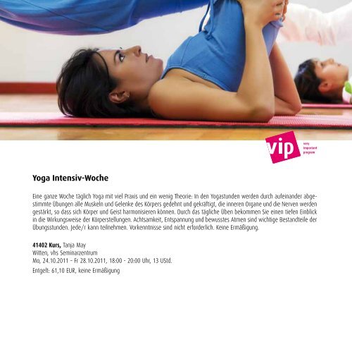 Yoga - Volkshochschule Witten-Wetter-Herdecke