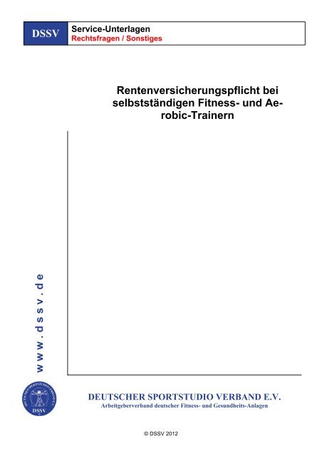 DSSV Rentenversicherungspflicht bei selbstständigen Fitness- und Ae