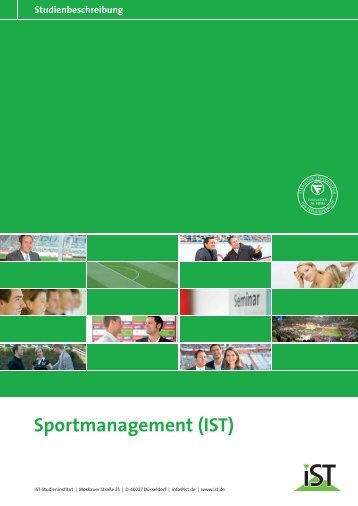 Studienbeschreibung Sportmanagement - IST-Studieninstitut