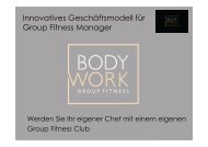 Innovatives Geschäftsmodell für Group Fitness ... - Sport-Job GmbH