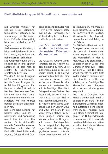 Vereinszeitung Nr. 23 - SG-Findorff eV