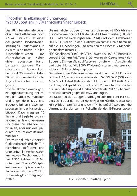 Vereinszeitung Nr. 23 - SG-Findorff eV