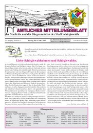 AMTLICHES MITTEILUNGSBLATT - Stadt Schirgiswalde