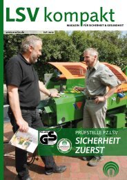 Sicherheit zuerSt - Die Landwirtschaftliche Sozialversicherung