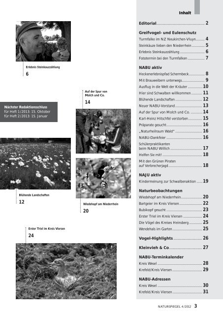 NATURSPIEGEL Heft 4 2012 - NABU Krefeld/Viersen