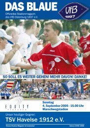Vor 15 Jahren… - VfB Oldenburg