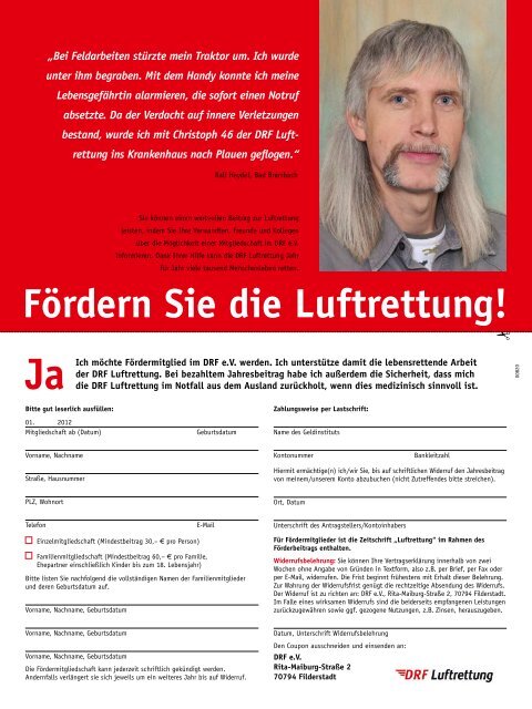 Blick hinter die Kulissen - DRF Luftrettung