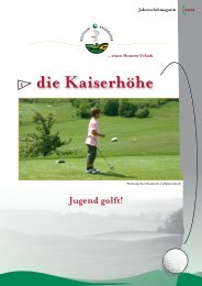 Hier können Sie das Clubmagazin 2012 des GC - Golfclub Kaiserhöhe