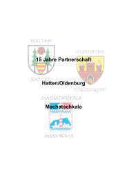 15 Jahre Partnerschaft Hatten/Oldenburg ... - Gemeinde Hatten