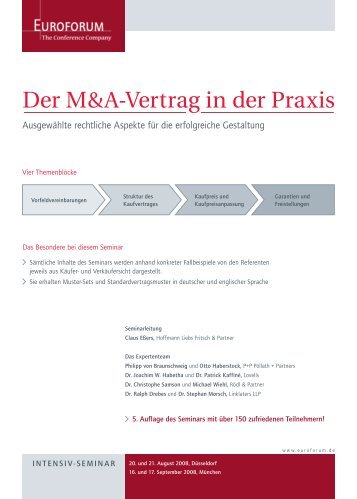 Der M&A-Vertrag in der Praxis - Heisse Kursawe Eversheds