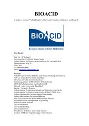 BIOACID Programme - Natural Environment Research Council