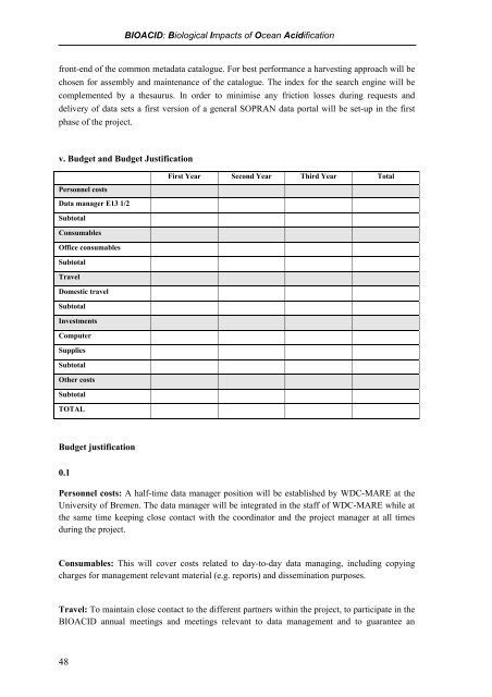 BIOACID Programme - Natural Environment Research Council