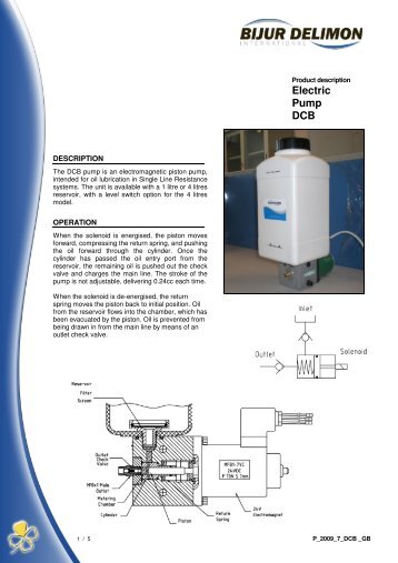 Electric Pump DCB - Bijur Delimon