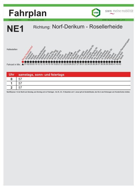 Fahrplan - Stadtwerke Neuss