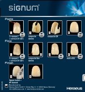 Signum Composite Arbeitskarte - Heraeus Dental