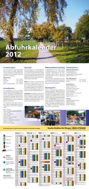 Abfuhrkalender 2012 - Stadt Oer-Erkenschwick
