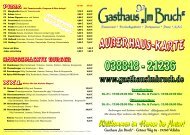 Bestellzeiten: Öffnungszeiten: Gasthaus „Im Bruch“ • Grüner Weg 8a ...