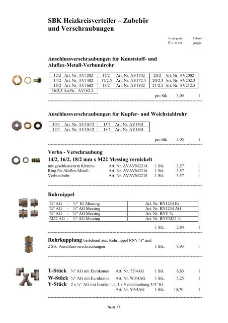 SBK Heizkreisverteiler - Jaraflex Vertriebs-GmbH