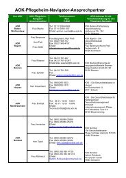Aok Pflegedienst Navigator Ansprechpartner