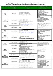Aok Pflegedienst Navigator Ansprechpartner