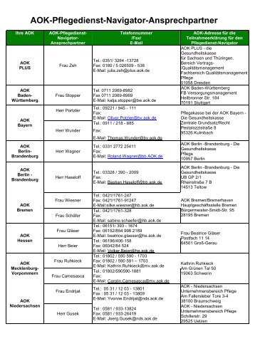 AOK-Pflegedienst-Navigator-Ansprechpartner