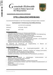 stellenausschreibung - Eichwalde