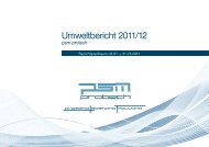 Umweltbericht 2011/12 - psm protech GmbH & Co. KG