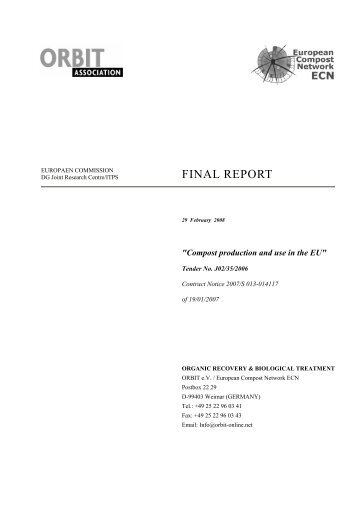 final report - JRC IPTS - Sustainable Production and Consumption ...