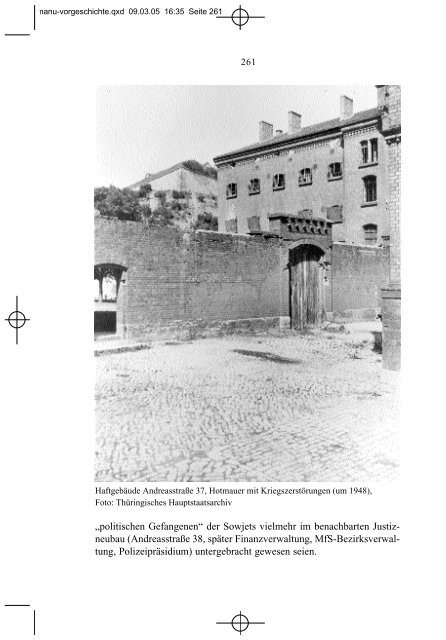 Haft und Politische Polizei in Thüringen 1945–52 - Einschluss.de