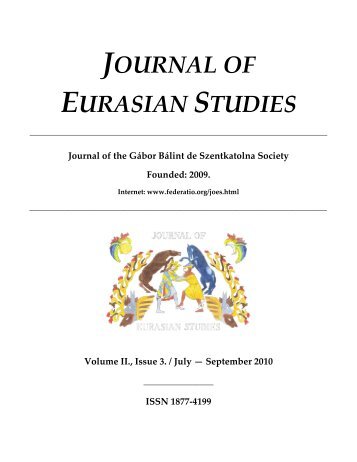 JOURNAL OF EURASIAN STUDIES